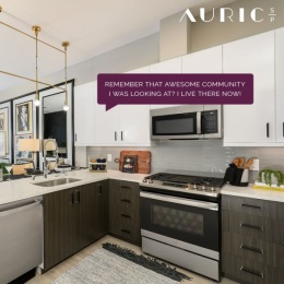Calling our community home is so exciting, you'll just have to tell all your friends about your new move! When can we expect to see you at Auric? Instagram post from @auricsymphonypark on July 19, 2024 17:20:05pm